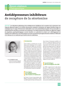 Antidépresseurs inhibiteurs de recapture de la sérotonine