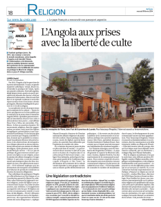 L`Angola aux prises avec la liberté de culte