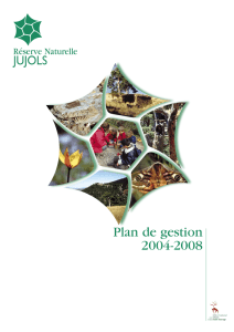 plan de gestion de la reserve naturelle de jujols 2004 - 2008