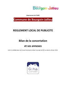 Commune de Bourgoin-Jallieu REGLEMENT LOCAL DE