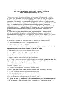 Calendrier des séances (2012-2013) et bibliographie