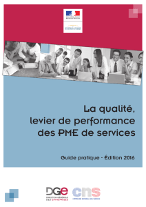 La qualité, levier de performance des PME de services