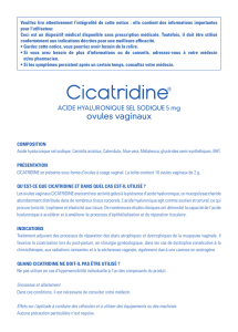 Notice Cicatridine ® ovules vaginaux