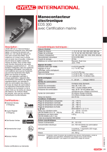 Manocontacteur électronique EDS 300 avec Certification
