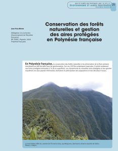 Conservation des forêts naturelles et gestion des aires protégées en