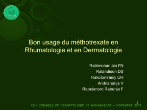 Diapositive 1 - Association des Praticiens en Rhumatologie à