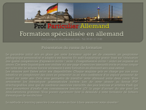 Prof Particulier Allemand Formations en allemand