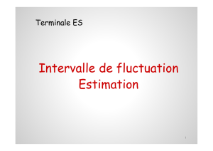 Intervalle de fluctuation Estimation