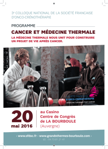 cancer et médecine thermale