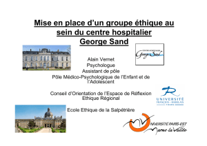 Groupe Ethique - Centre Hospitalier George Sand