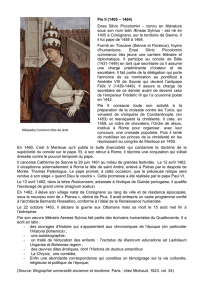 Pie II (1405 – 1464) Enea Silvio Piccolomini