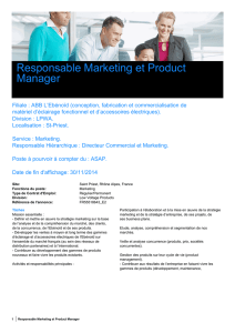 Responsable Marketing et Product Manager