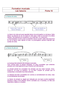 Formation musicale Les liaisons Fiche 10
