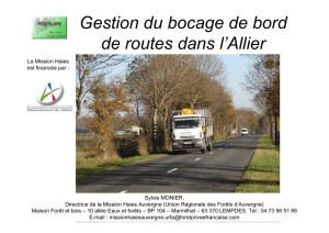 Gestion du bocage de bord de routes dans l`Allier