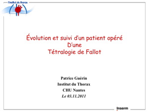 Patrice Guérin Institut du Thorax CHU Nantes Le
