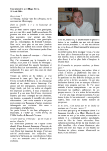 Interview de Hugo Stern, 18 Août 2004