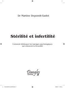 Stérilité et infertilité