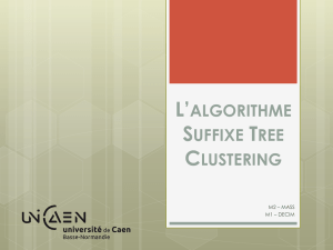 L`algorithme Suffixe Tree Clustering