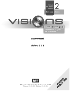 CORRIGÉ Visions 5 à 8