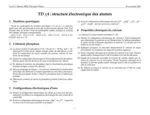 TD χ4 : structure électronique des atomes