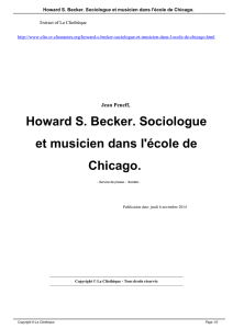 Howard S. Becker. Sociologue et musicien dans l