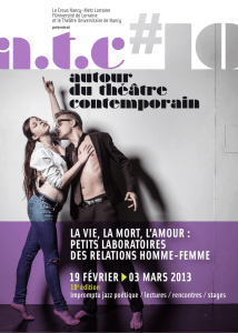 la vie, la mort, l`amour - Théâtre Universitaire de Nancy