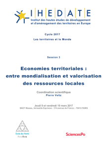 Economies territoriales : entre mondialisation et