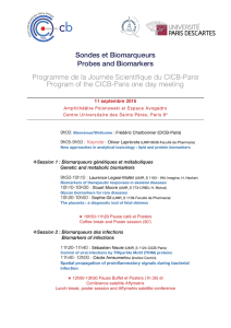 Sondes et Biomarqueurs Probes and Biomarkers Programme de la