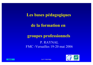 Bases pédagogiques P.RAYNAL