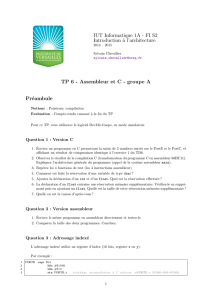 IUT Informatique 1A - FI S2 Introduction `a l - e-campus