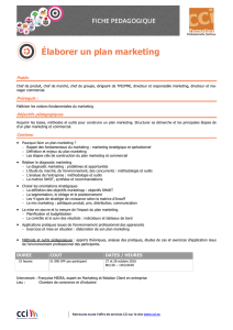 Elaborer un plan marketing (2016) - Voir le site