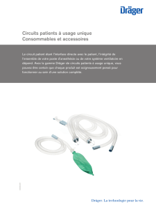 Circuits patients à usage unique Consommables et accessoires