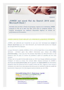 JVWEB est sacré Roi du Search 2015 avec Microsoft Store !