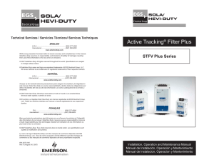 Active Tracking® Filter Plus - Sola/Hevi-Duty