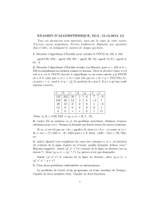 EXAMEN D`ALGORITHMIQUE, I31A, 12-12