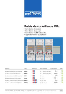 Relais de surveillance MRx Tb MRx/04.12F