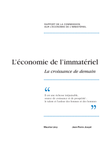 rapport de la Commission sur l`économie de l`immatériel