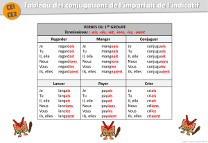 Tableaux de conjugaison CE1-CE2