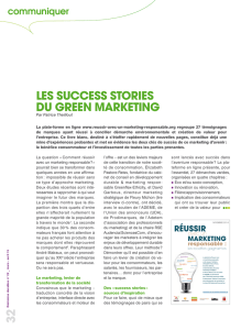 Les success stories du green marketing