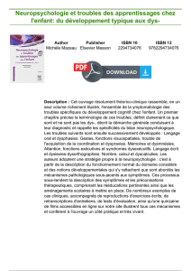 PDF Neuropsychologie et troubles des