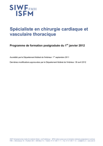 Spécialiste en chirurgie cardiaque et vasculaire thoracique