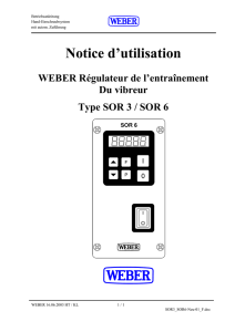 Notice d`utilisation - WEBER Assemblages automatiques