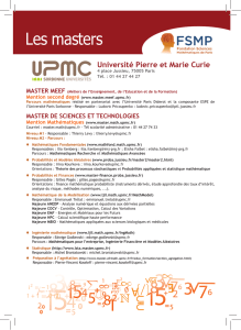 Les masters - Fondation Sciences Mathématiques de Paris