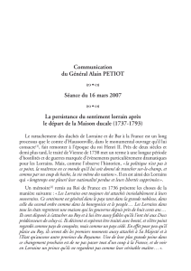Communication du Général Alain Petiot Séance du 16 mars 2007