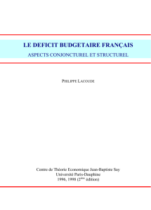 Le déficit budgétaire français