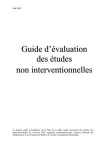 Guide des études non interventionnelles