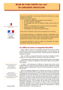 bilan du plan cancer 2003-2007 en languedoc-roussillon - creai