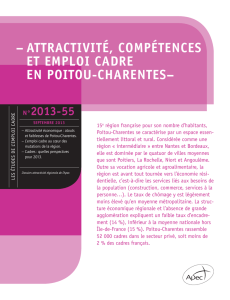 Attractivité, compétences et emploi cadre en Poitou