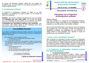Programme reeducation cardiaque