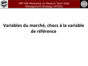 Variables du marché, chocs à la variable de référence
